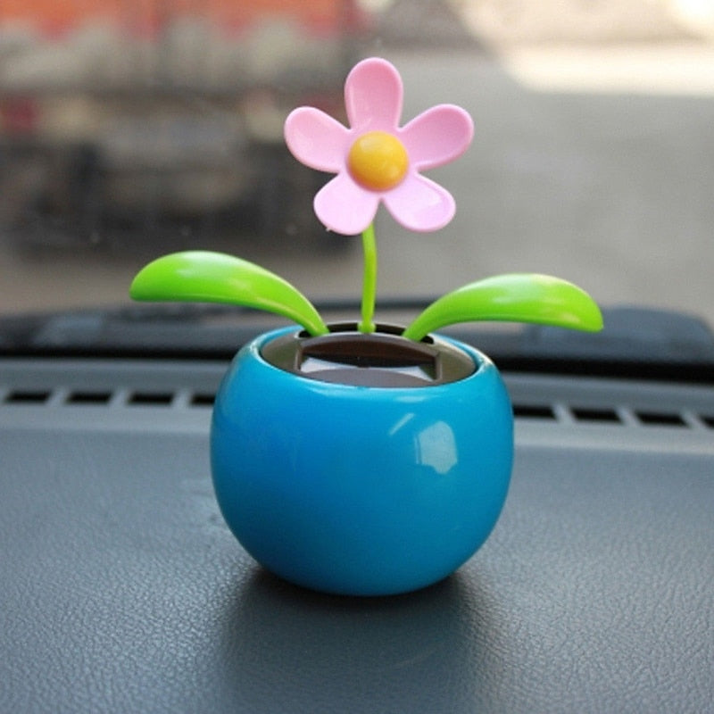 2PCS New FashionSolar Powered Dancing Swinging Animated Flower Toy Car Styling Home Decoration Ornament 2024 - $6.99