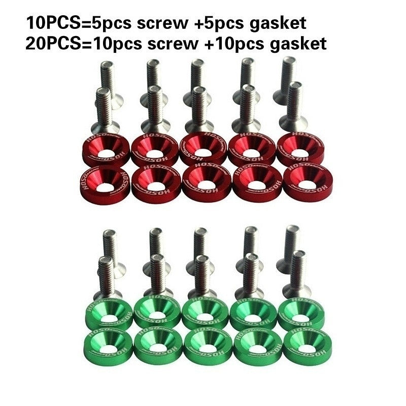 10pcs Aluminum M6 X 20 Car Styling Modification Fender Washer License Plate Bolts Car Decoration 2024 - GBP £5