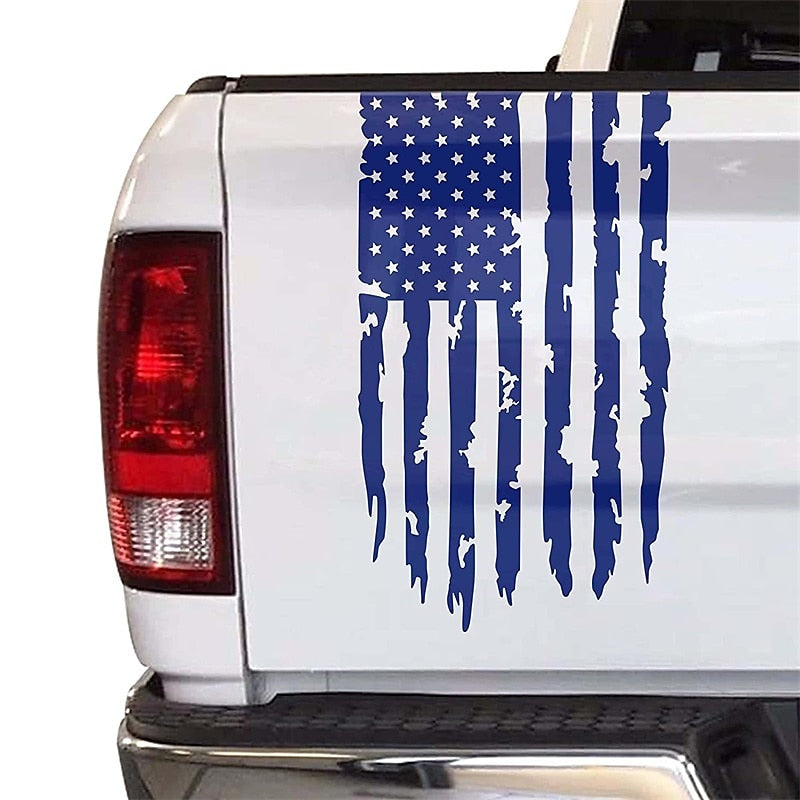 American USA Flag Truck Tailgate Vinyl Decal Car Sticker Compatible with Most Pickup Trucks and Most Vehicles 2024 - $7.99