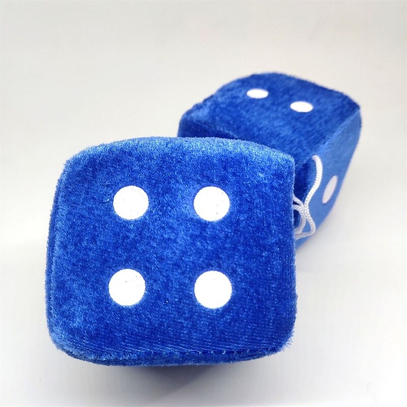 1Pair Car Pendant Interior Hanging Rearview Mirrors Short Plush Fuzzy Dice 2.75inc Plush Car Decorative Hanging Mirror Fuzzy Dice Lucky Hanging Access