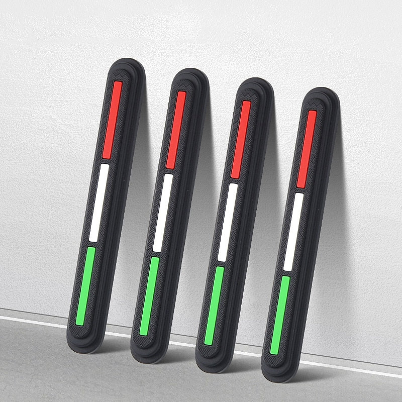 4pcs Car Door Anti-collision Strips. Silicone Door Side Rear-view Mirror Anti-scratch Protection Strip Car Shock Absorbers Car Decoration Accessories