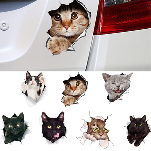 Winston & Bear 3D Cat Stickers - 2 Pack - Black Cat Wall Decals - Cat Wall Stickers for Bedroom - Fridge - Toilet - Car - Retail Packaged 2024 - $5.49