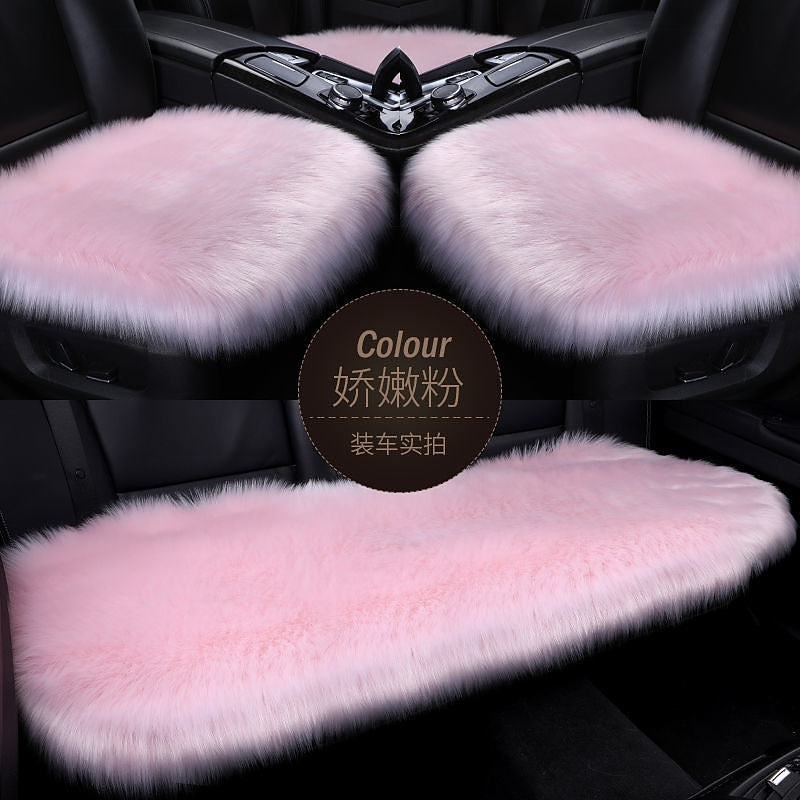 New Fur Car Seat Covers Fiber Faux Auto Seats Cushion Long Plush Winter Warm Seats Mats Universal 12 Colors 2024 - $31.99