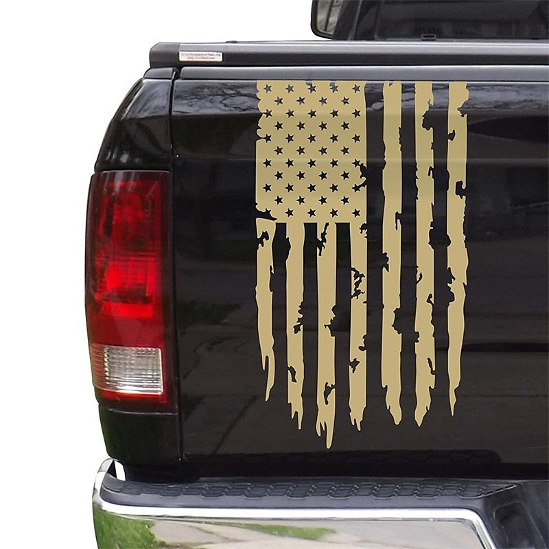 American USA Flag Truck Tailgate Vinyl Decal Car Sticker Compatible with Most Pickup Trucks and Most Vehicles 2024 - $7.99