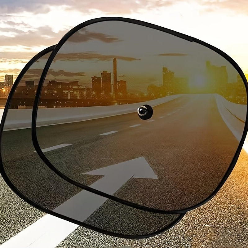 2pcs Car Suction Cup Heat Insulation Side Blocking Sunshade Curtain Sun Visor Interior Front Windshield Car Window Sticker Sun Net Cloth Gear Cover 20