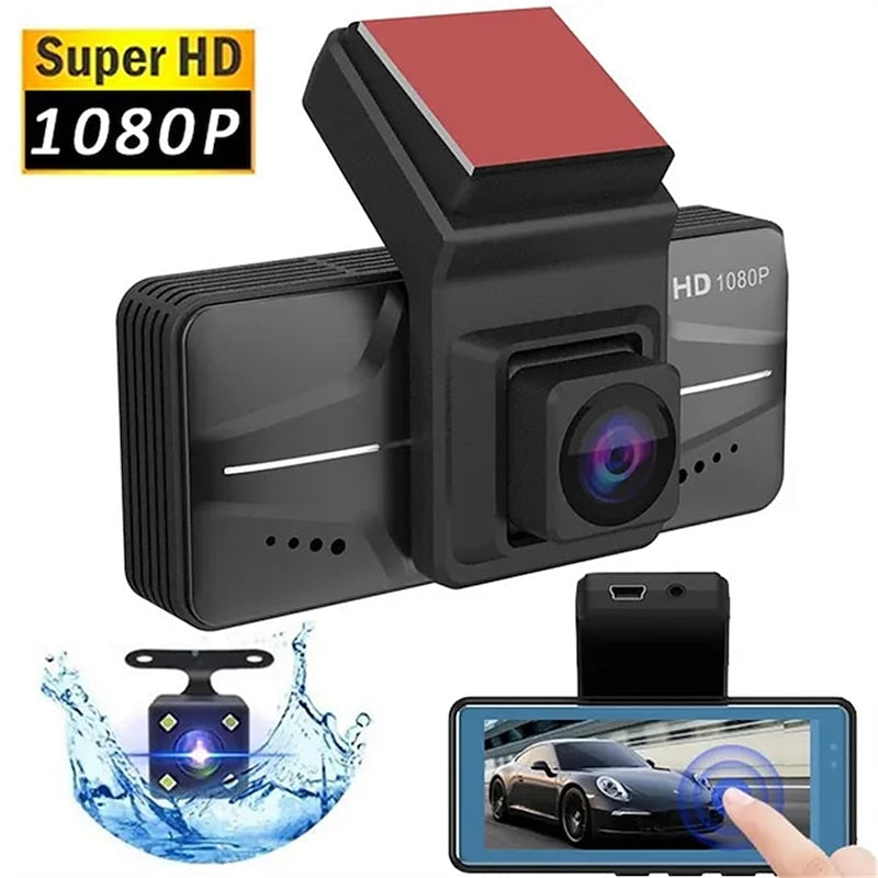 1080p New Design / Full HD / 360° monitoring Car DVR 170 Degree Wide Angle 3 inch Dash Cam with Night Vision / motion detection / Loop recording Car R