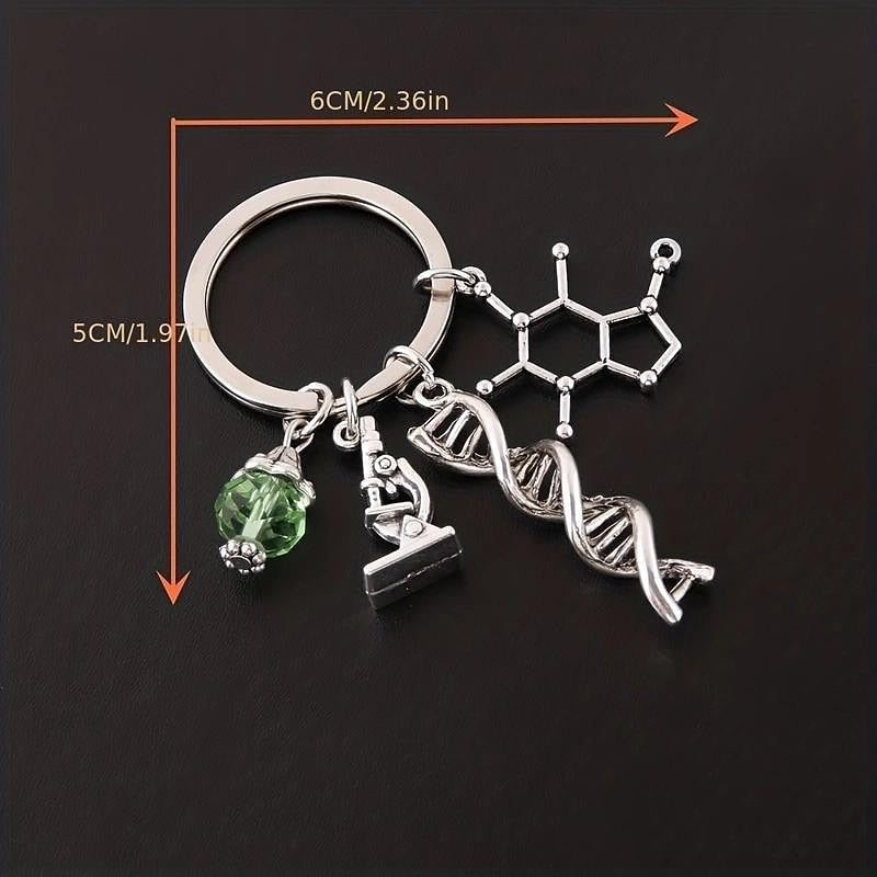 Scientific Jewelry Microscope DNA Doctor Keychain Anatomy Neuron Biology Keychain 2024 - $4.99