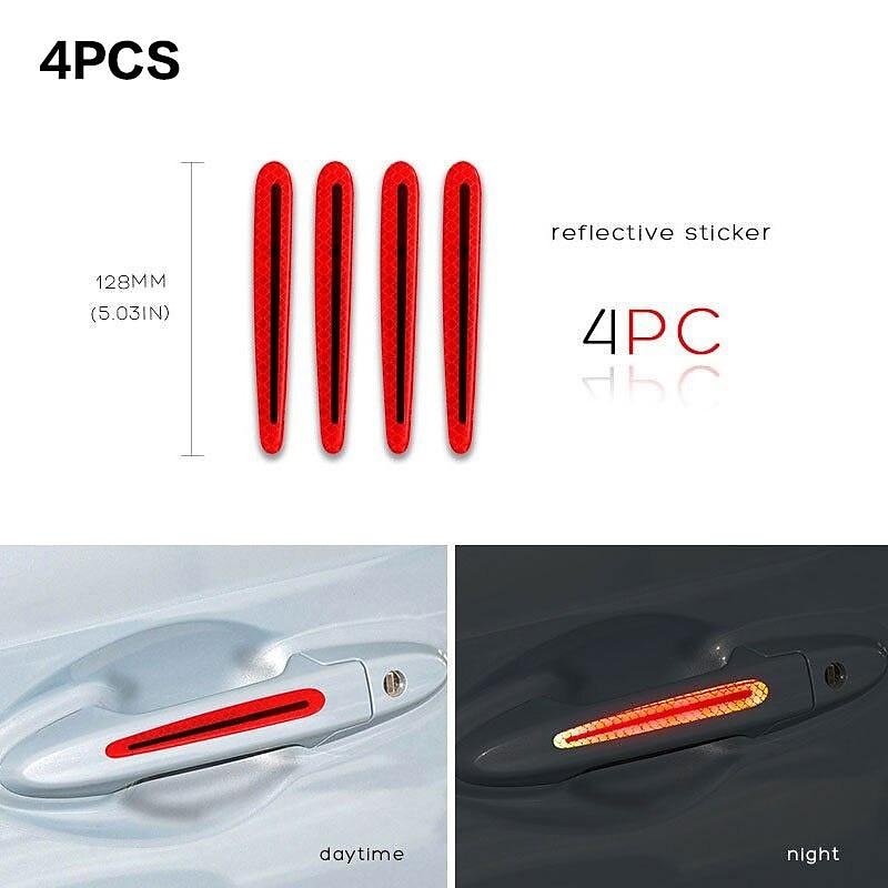 StarFire 4pcs/8pcs Universal Door Handle Sticker 3D Carbon Fiber Car Door Handle Paint Scratch Protector Sticker Stonego Auto Door Handle Scratch Cove