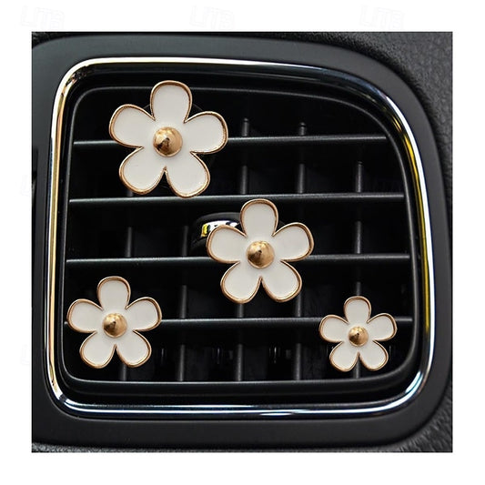 Small Chrysanthemum Car Perfume Jewelry Alloy Small Daisy Five-Petal Flower Flowers Car Air Vent Perfume Decorative Clip 2024 - $9.99