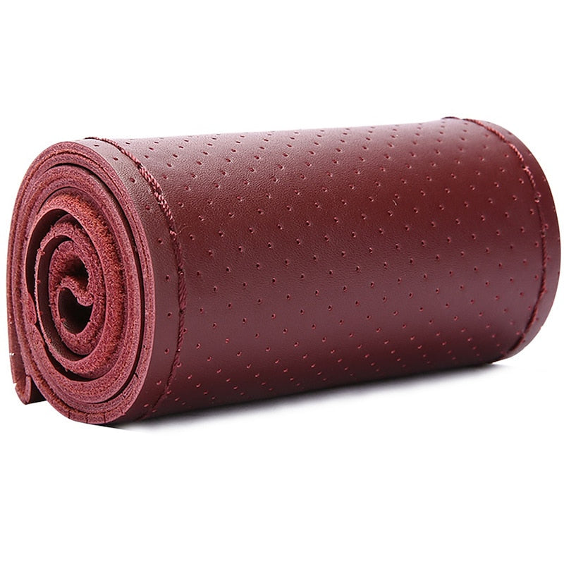 1 PCS Leather Car Steering Wheel Cover Breathable Universal Fit For 15~151/2 2024 - $12.99