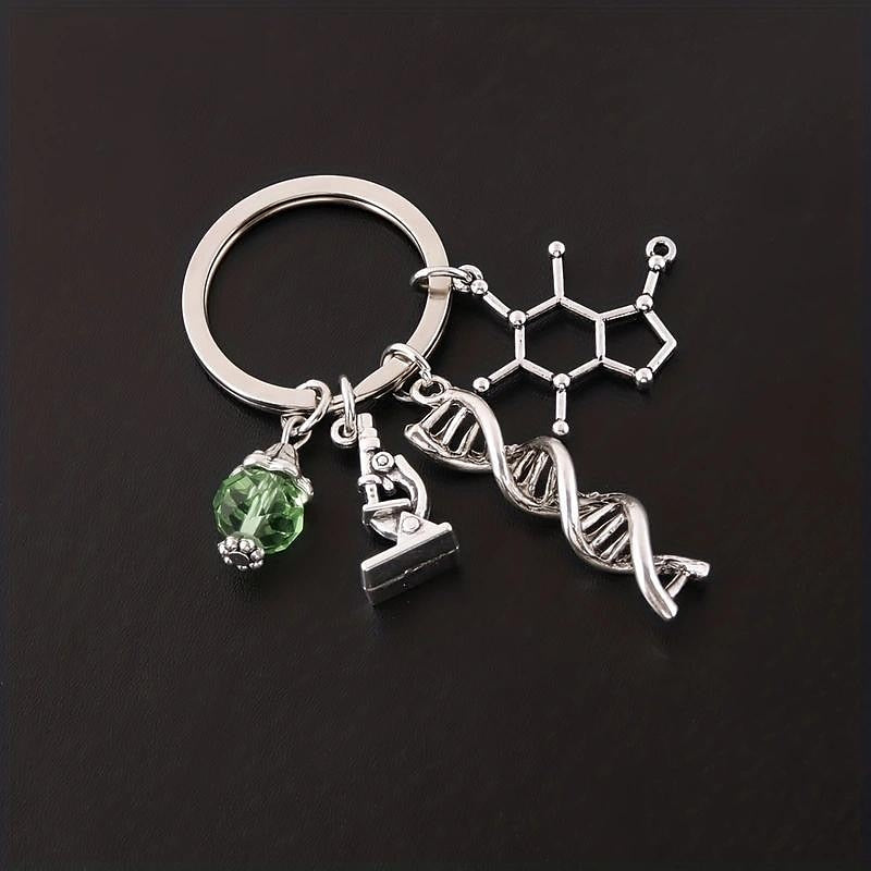 Scientific Jewelry Microscope DNA Doctor Keychain Anatomy Neuron Biology Keychain 2024 - $4.99
