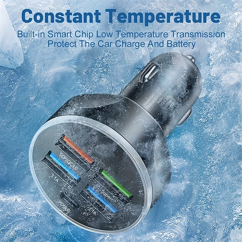 250W PD USB Car Charger Fast Charging Type C USB Phone Adapter In Car For Car Quick Charger 2024 - $9.99