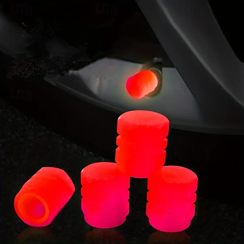Starfire Car Luminous Valve Valve Green Pink Blue Yellow Car Tire Valve Cap Motorcycle Valve Core Glow 2024 - $11.99