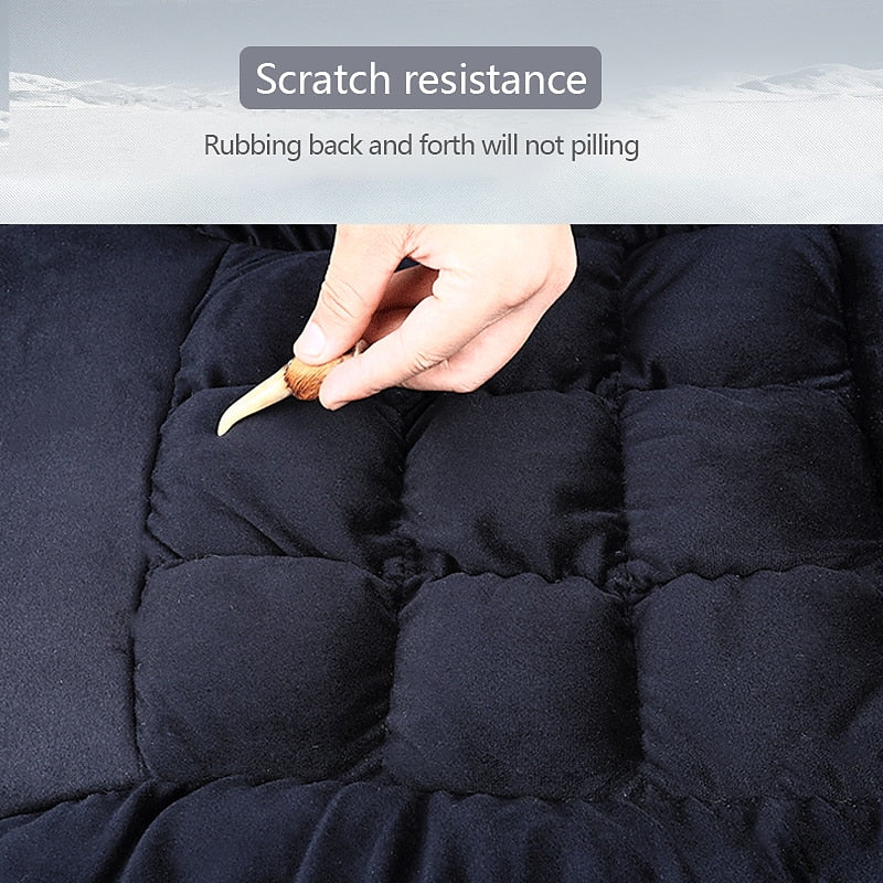 1 PCS Car Seat Covers Luxury Car Protectors Universal Anti-Slip Driver Seat Cover  Plush with Backrest Strip-type Easy Install Universal Fit Interior