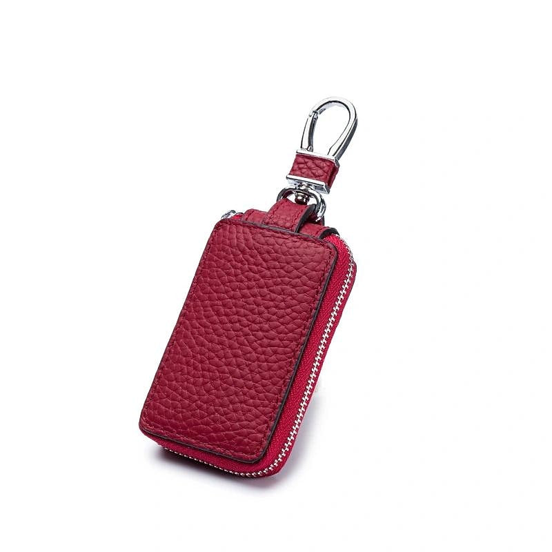 Genuine Leather Car Key Bag. Universal Models Of Men's Cowhide Key Bag Zipper Key Leather Cover 2024 - $9.99
