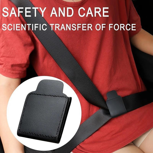 2Pcs Car Seat Seat Belt Adjuster Velcro PU Leather Seat Belt For Children Pregnant Women With Limiter Fixed Clip Anti-stretching Neck Belly 2024 - $7.
