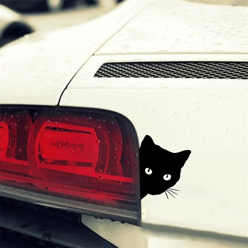 2pcs Car Black Cat Peeking Sticker Funny Vinyl Decal Car Styling Decoration Accessories Auto Exterior Decor For Car 2024 - $7.99