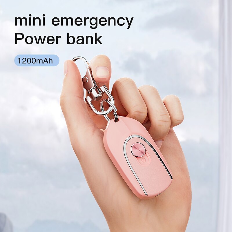New mini emergency charging treasure keychain hanging buckle charging treasure portable gift emergency mobile power supply 1500M 2024 - GBP £10