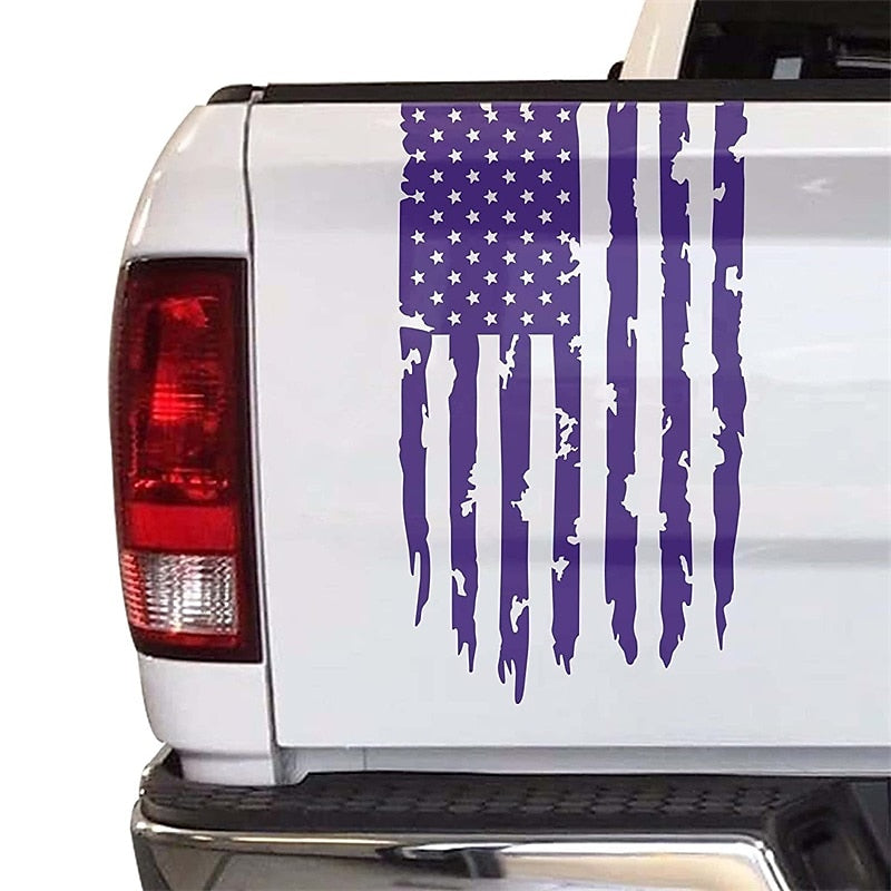 American USA Flag Truck Tailgate Vinyl Decal Car Sticker Compatible with Most Pickup Trucks and Most Vehicles 2024 - $7.99