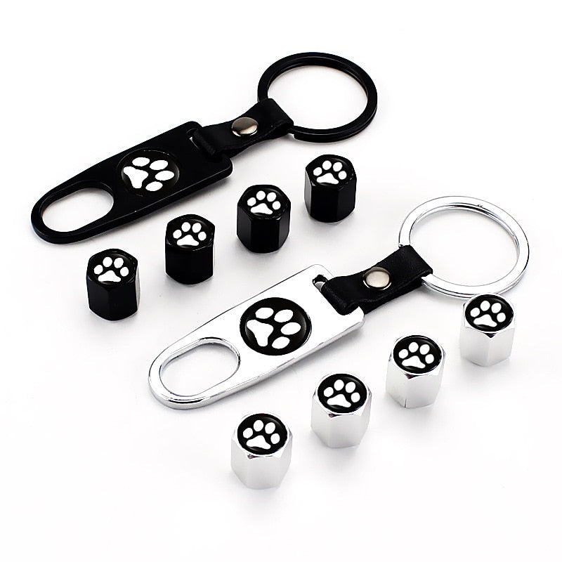 4pcs Dog Paw Tire Air Valve Caps - Universal Fit for Cars Trucks SUVs Bikes & Motorcycles 2024 - $5.99