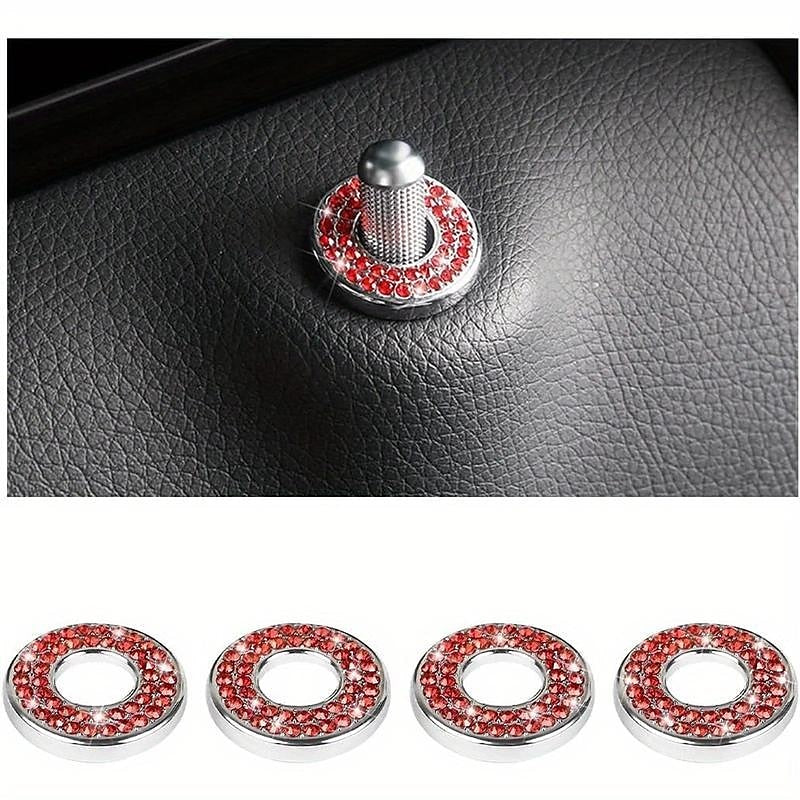 Bling Inner Car Door Lock Cover Sticker Rhinestones Pull Rod Bolt Decorations For C Class C200L GLC260 C260L Car Accessories For Women 2024 - $10.99