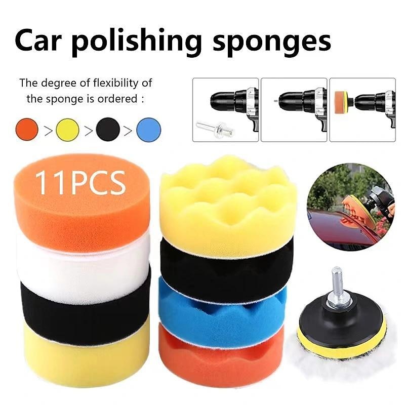 Car Polishing Sponge Pads Kit Foam Pad Buffer Kit Polishing Machine Wax Pads for Auto Motorcycle motor vehicle Removes Scratches 2024 - $9.99