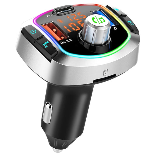 BC63 Bluetooth Transmitter Car Wireless Bluetooth Car Adapter Bluetooth Car Kit Car Handsfree Car MP3 FM Modulator / FM Radio Car 18W QC 3.0 + PD 3.0
