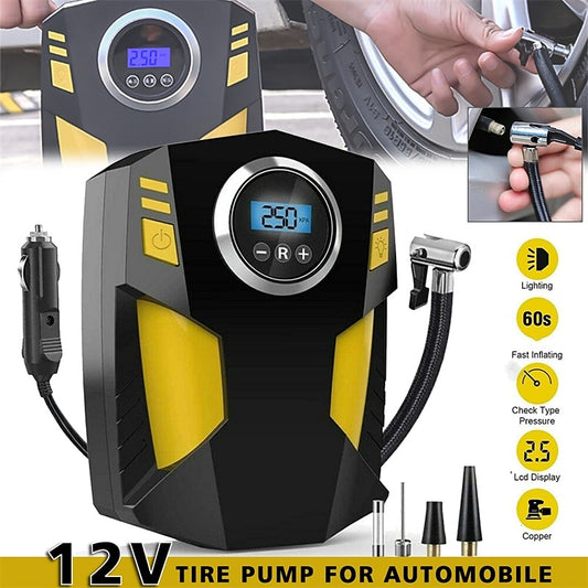 120W Car Portable Air Compressor Pump Digital Tire Inflator 150 PSI Auto Air Pump For Car Motorcycle LED Light Tire Pump 2024 - $20.99