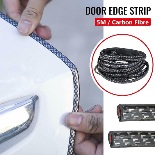 StarFire 5M Carbon Fibre Car Door Anti Collision Strip Bumper Trim Edge Scratch Protector Strip Sealing Guard Styling Car Decor Sticker 2024 - $9.99