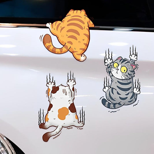 3pcs Funny Pet Cat Car Sticker Climbing Cats Animal Styling Stickers Decoration Car Body Creative Decals Decor Accessories 2024 - GBP £9