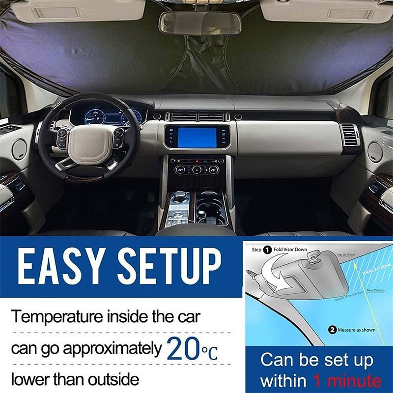 StarFire Car Window Sunshade Cover Sun Shade Windshield Visor Protector Windscreen Folding Auto UV Protection Curtain Styling Accessories 2024 - $8.99