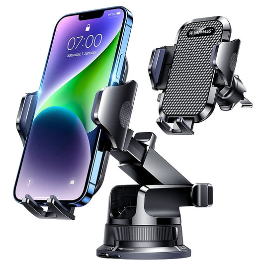 StarFire Car Phone Holder Mount Sturdiest Hook Clip Strongest Suction Cup Handsfree Cell Phone Holder Car Dash Windshield Air Vent Stand for iPhone 14