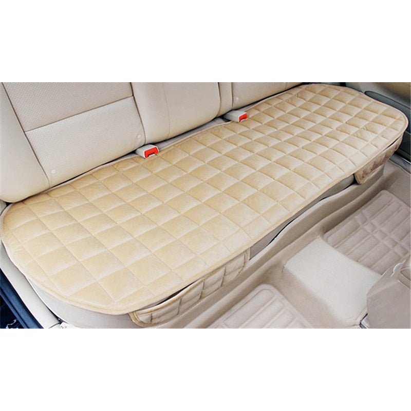 Plush Plaid Thicken Warm Car Seat Cushion Pad Car Seat Protector Car Front Rear Seat Covers For Car SUV Truck Car Accessories 2024 - $28.99
