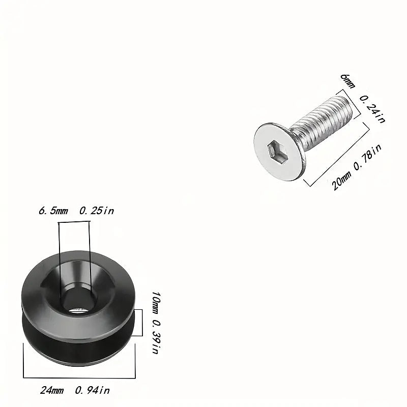 Aluminum Alloy Car Bumper Trunk Fender Cap Fixed Screw Reinforced Washer Black 2024 - $6.99