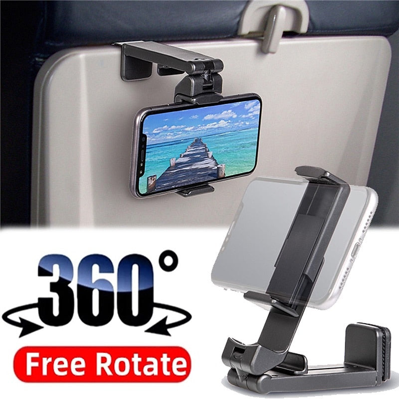 Phone Holder Mount with the Universal In  Airplane . Handsfree Phone Holder For Desk Tray With Multi-Directional Dual 360 Degree Rotation. Pocket Size