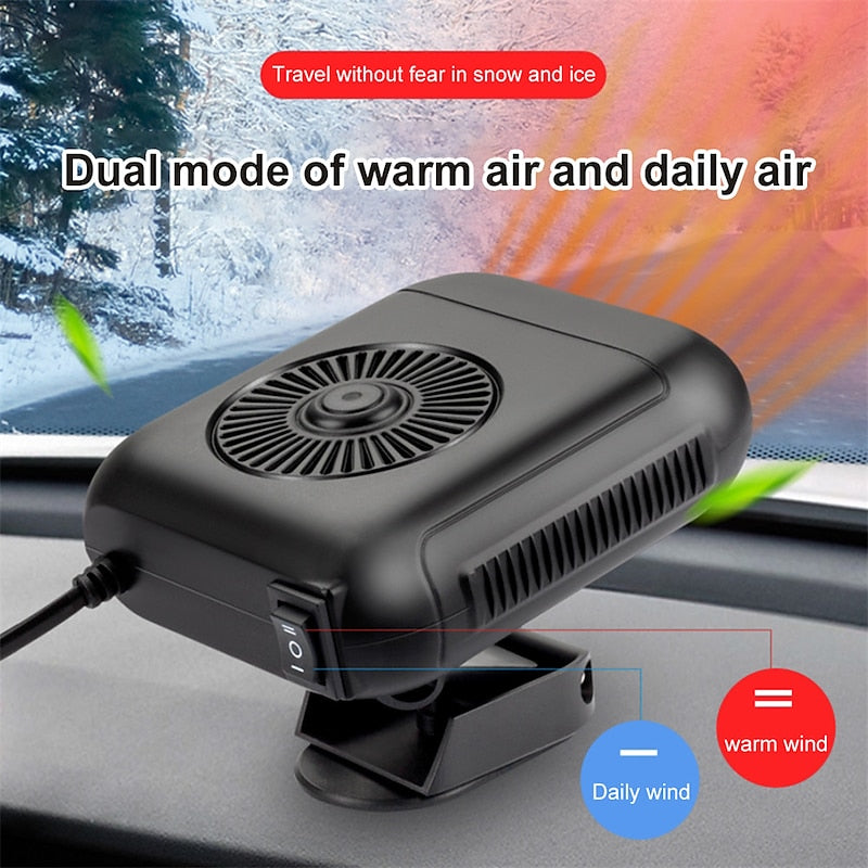 12V/24V Car Electric Heater Angle Windshield Defogging Defrosting Heater Adjustable Electric Car Heater Fan Automatic Car Hot Air Blowers 2024 - GBP £