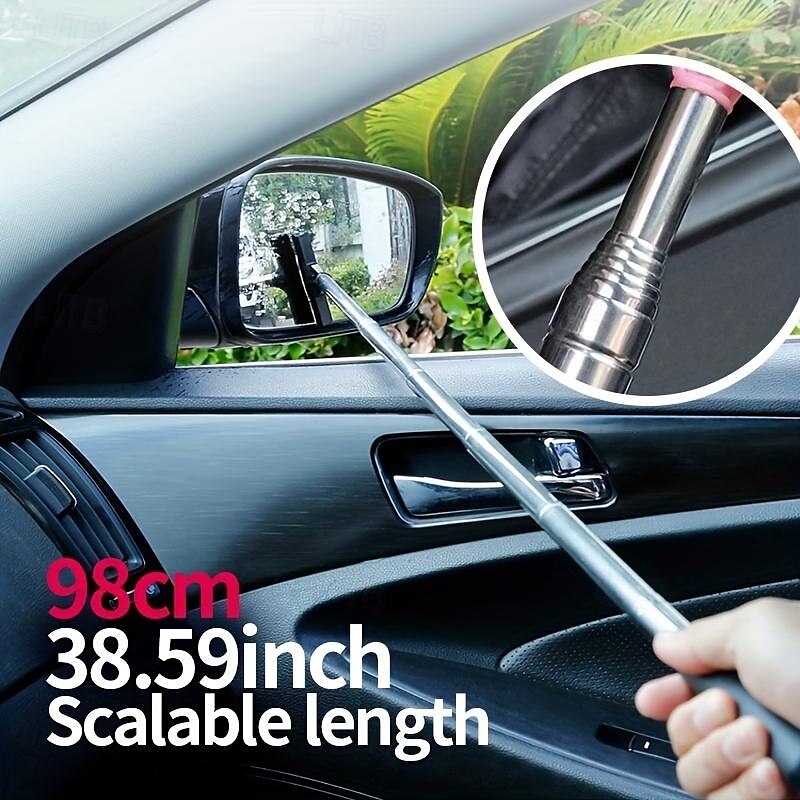 Starfire Car Rearview Mirror Wiper Rearview Mirror Water Removal Wiper Artifact Reflector Anti-Fog Water Removal Retractable Wiper 2024 - $12.99