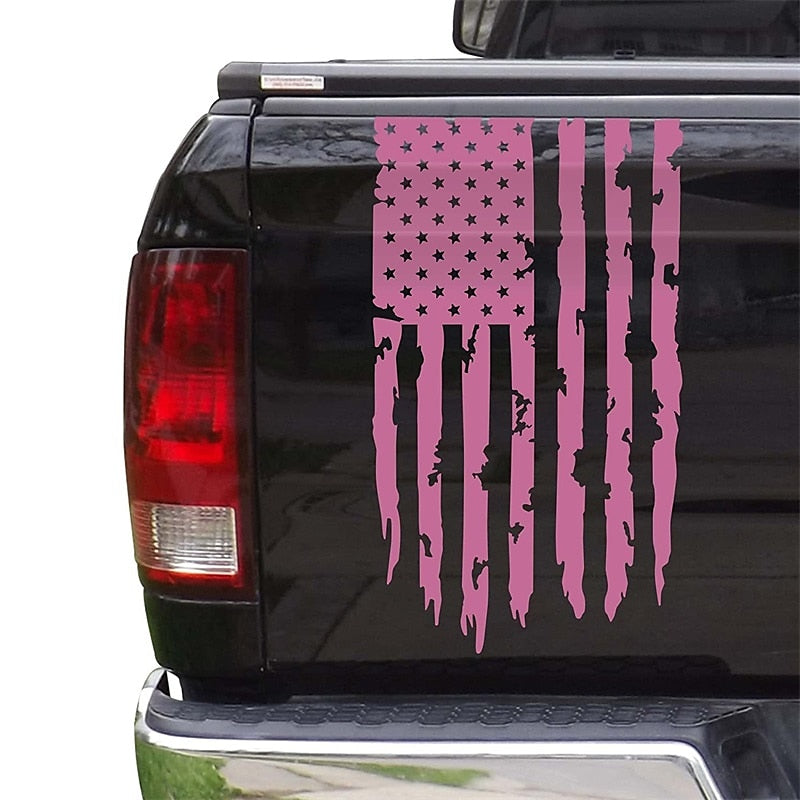 American USA Flag Truck Tailgate Vinyl Decal Car Sticker Compatible with Most Pickup Trucks and Most Vehicles 2024 - $7.99