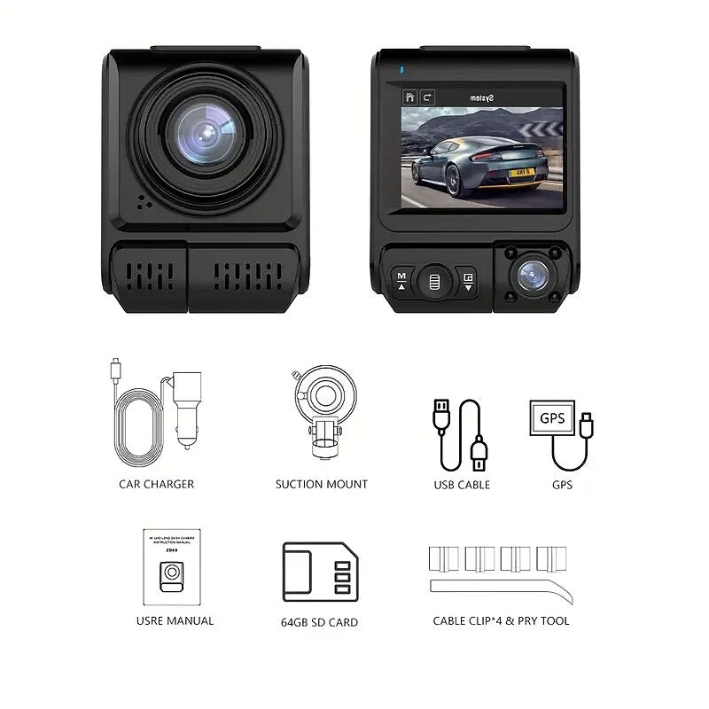 4K Dash Camera Infrared Night Vision Car DVR WIFI External GPS 2.5k1080p Dashcam Vehicle For Android Auto Video Recorder 2024 - $113.99