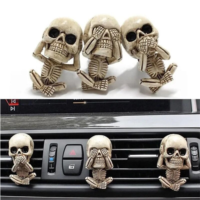 Car Air Fresheners Vent Clips Car Interior Accessories for Men Women Cute Skull Auto Air Conditioner Vent Clip Decor for Car Office Living Room Home H