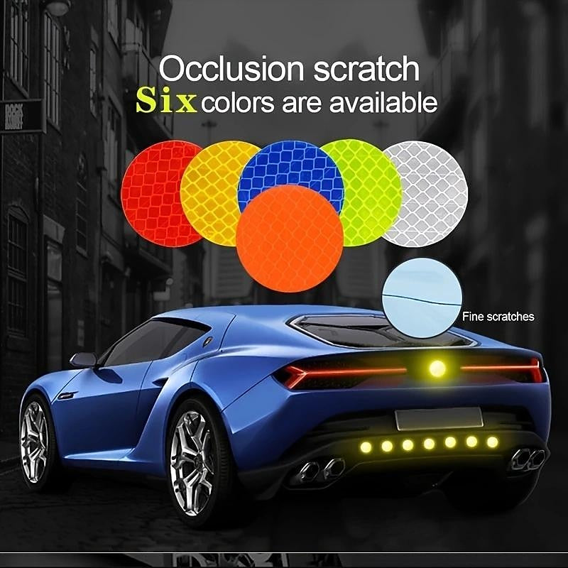 10pcs car truck bumper safety reflective warning lane night driving riding safety stickers motorcycle bikes safety sticker 2024 - $6.99