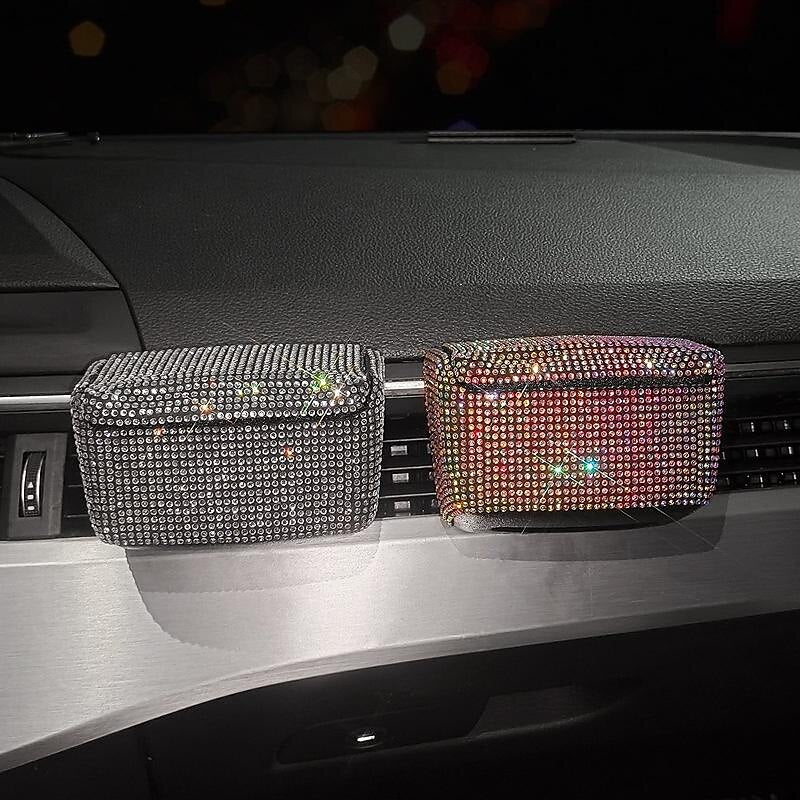 7 Colors Bling Bling Car Air Vent Mounting Cigarette Ashtray Holder Cup with Blue Light 2024 - $14.99