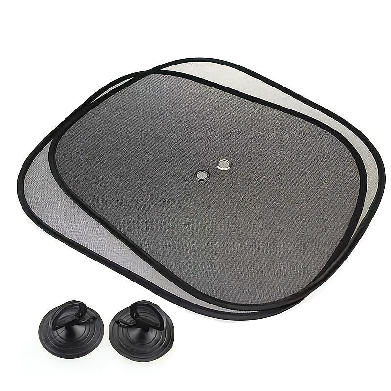 2pcs Car Suction Cup Heat Insulation Side Blocking Sunshade Curtain Sun Visor Interior Front Windshield Car Window Sticker Sun Net Cloth Gear Cover 20