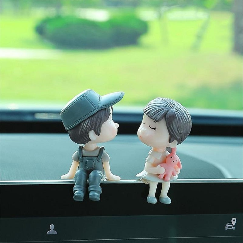 StarFire Car Decoration Cute Cartoon Couples Action Figure Figurines Balloon Ornament Auto Interior Dashboard Accessories Car Accessories For Girls Gi