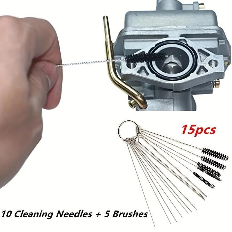 15Pcs Tools Brushes Car And Motorcycle Carburetor Cleaning Needle Set Stainless Steel Dirt Ejector Tool Brush Carburetor Parts 2024 - $6.99
