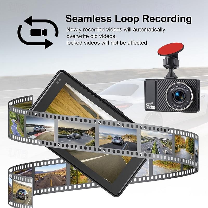 X18  PRO 2160P New Design / HD / with Rear Camera Car DVR 170 Degree Wide Angle 3 inch IPS Dash Cam with WIFI / Night Vision / G-Sensor 4 infrared LED