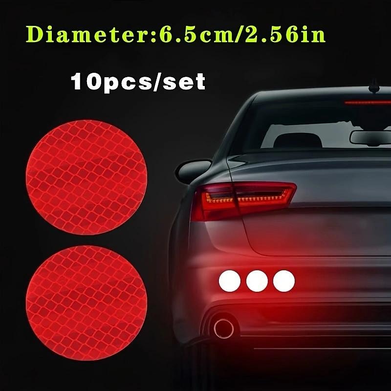 10pcs car truck bumper safety reflective warning lane night driving riding safety stickers motorcycle bikes safety sticker 2024 - $6.99