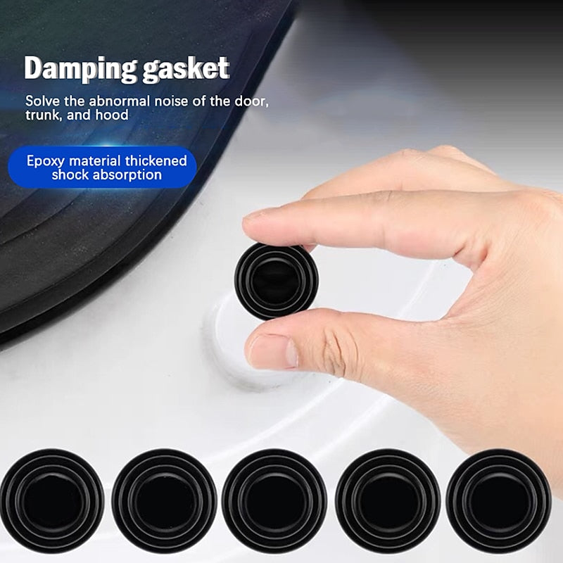 4pcs /8pcs /12pcs /16pcs Car Door Shock-absorbing Cushion Car Anti-collision Strip Rearview Mirror Bumper Rubber Strip Rubber Pier Thickened Door Shoc