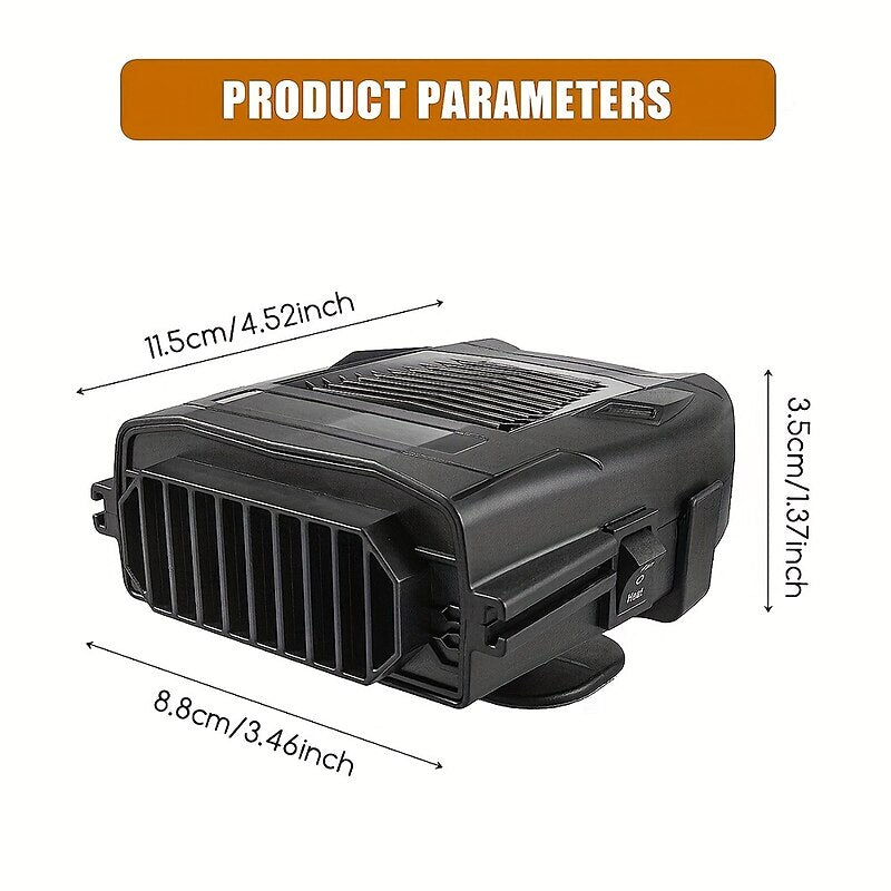 Starfire New Car Heater 12v Electric Heater Household Automotive Supplies Heater Defrosting Snow Defogging Heater 2024 - $14.99