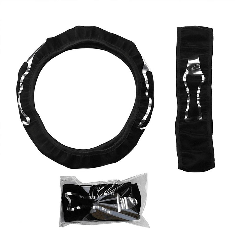 Universal Car Steering Wheel Cover Without Inner Ring New Metal Dynamic Elastic Steering Wheel Car Interior 37-38cm 2024 - $10.99